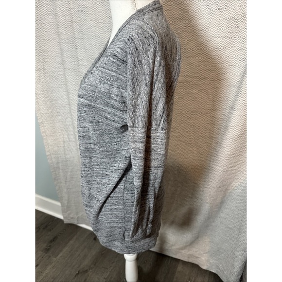 Old Navy Gray Heathered 3/4 Sleeve Open Cardigan XL - Picture 3 of 6